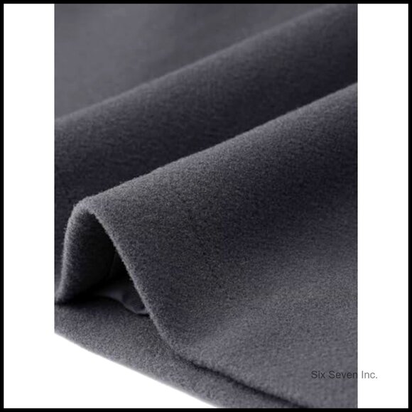 Cape Coat with Slit Sleeves Double Breasted Wool Blend Winter Cloak - Picture 5 of 5